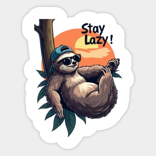 Slothful Serenity: Embracing the Lazy Life Sticker